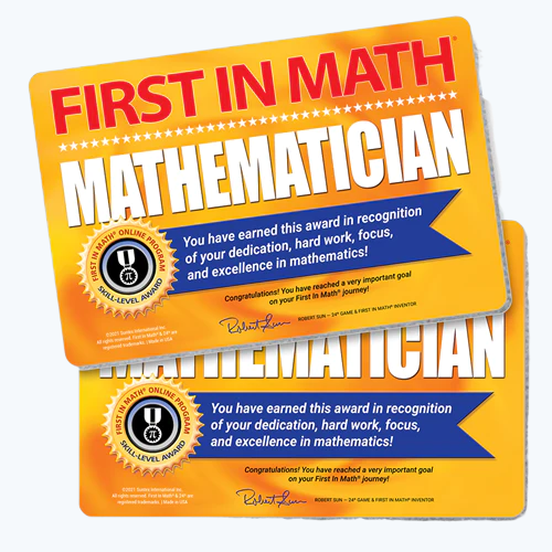 First In Math Mathematician Sign (Set of 25) – 24 Game Shop