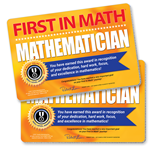 First In Math Mathematician Sign (Set of 25)