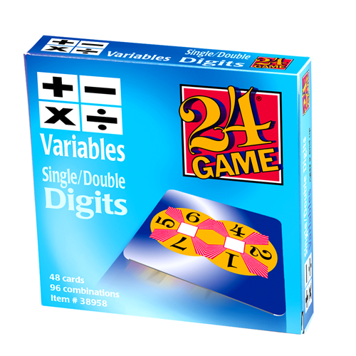 24 Game Two Pack:48 Single Digit Cards & 48 Double Digits Math Game 